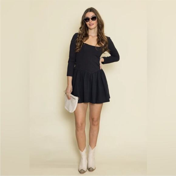 Free People Onda Drop-Waist Long-Sleeve Mini S - Picture 4 of 9